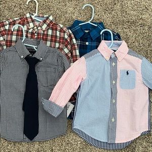 Brand New Toddler Boys Bundle Button Down Shirts